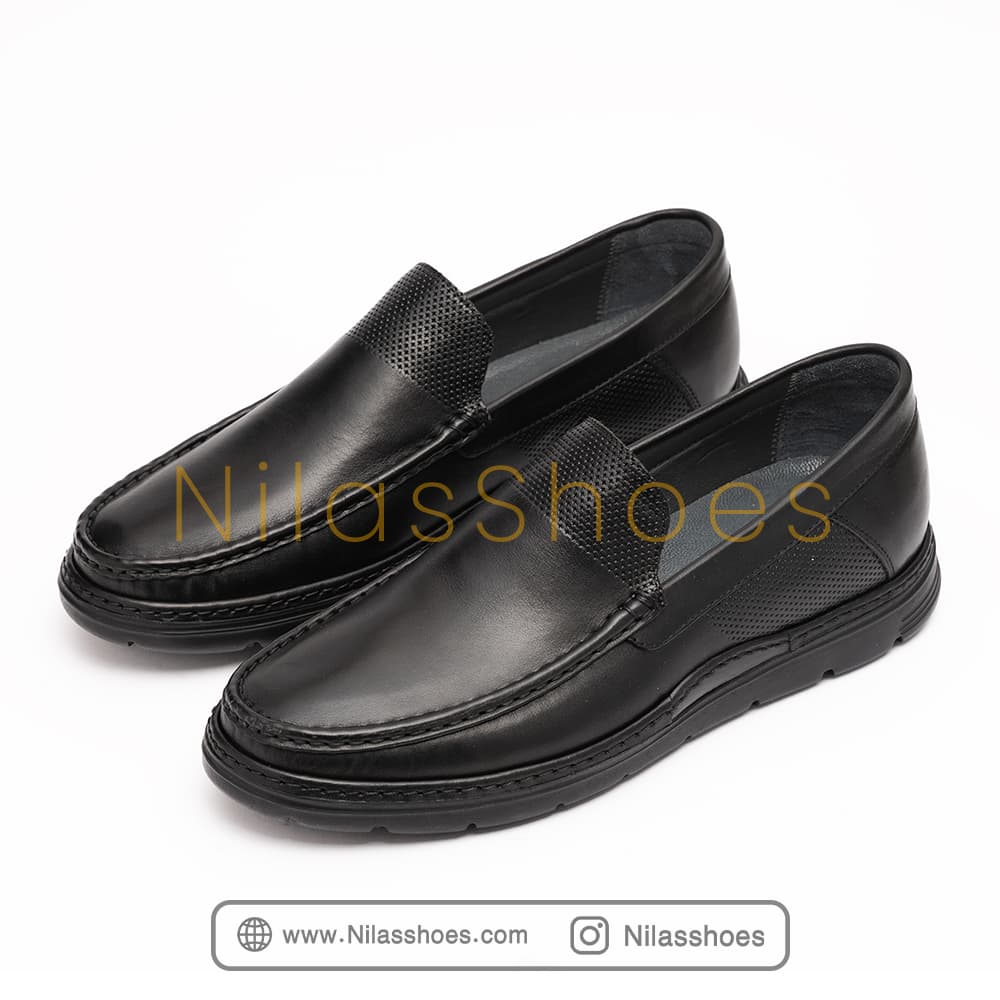 کفش مردانه کالج چرم طبیعی (L-486) — تصویر ۲