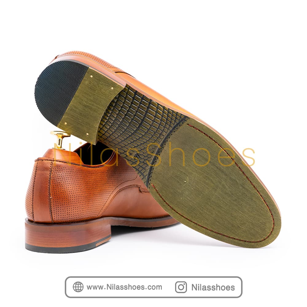 کفش مردانه مجلسی تمام چرم طبیعی (L-468) — تصویر ۴