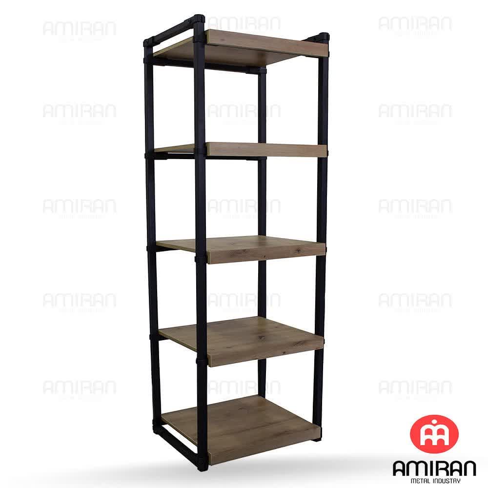 شلف طبقاتی پروفیلی(قوطی25) ام دی اف 5طبقه سایز 50*180
