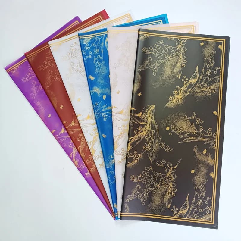 کاغذ ضدآب خارجی 20ورقی گل طلاکوب — تصویر ۴