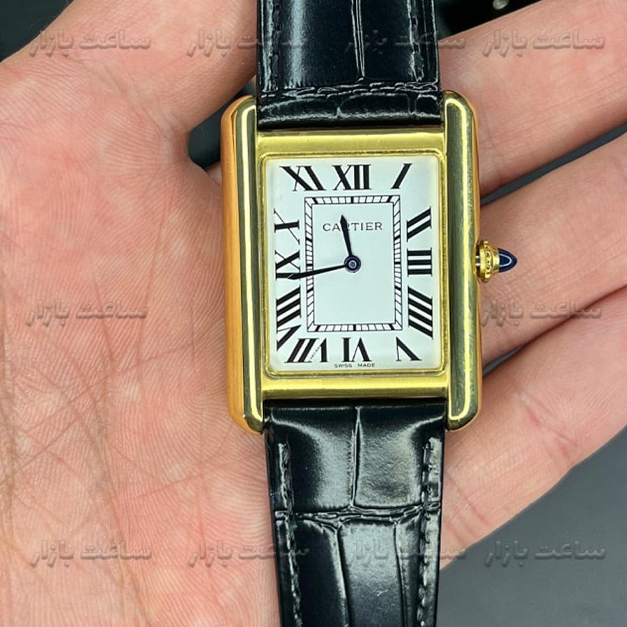 ساعت کارتیه تانک مردانه طلایی Cartier Tank GLW040 — تصویر ۳