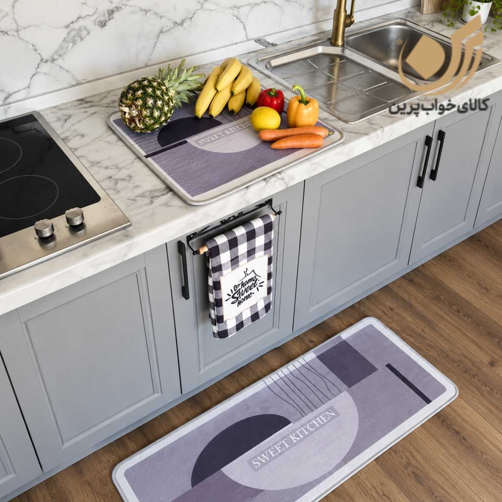 ست زیرسینکی و نمگیر 2 تکه برند هومیتو طرح SWEET KITCHEN