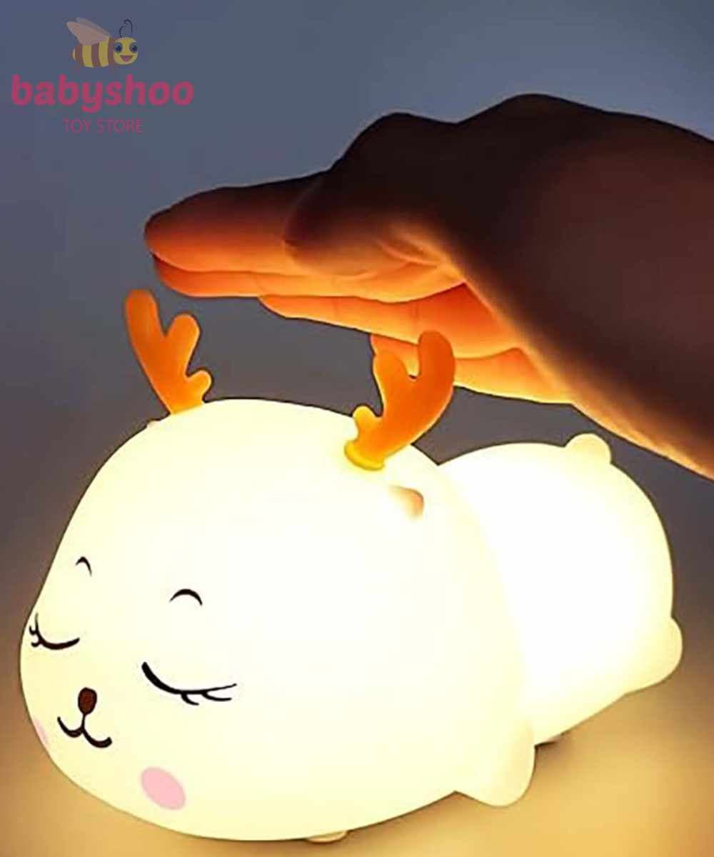 چراغ خواب سیلیکونی مدل گوزن خوابیده