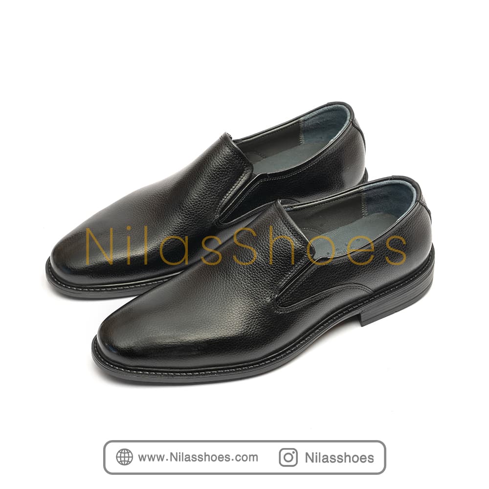 کفش مردانه مجلسی بی بند چرم تبریز (L-452) — تصویر ۷