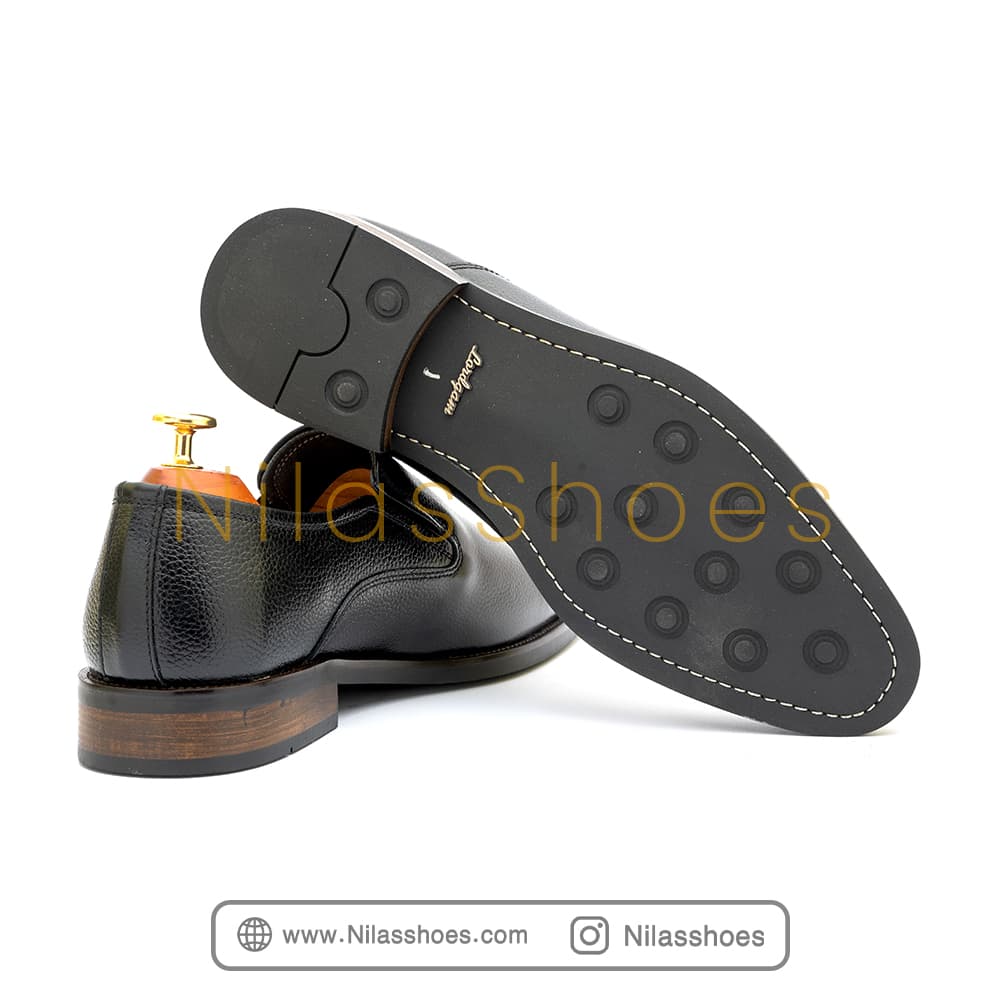 کفش مردانه مجلسی بی بند چرم تبریز (L-452) — تصویر ۴
