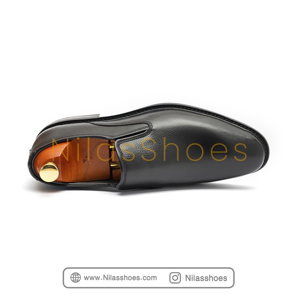کفش مردانه مجلسی بی بند چرم تبریز (L-452) — تصویر ۹