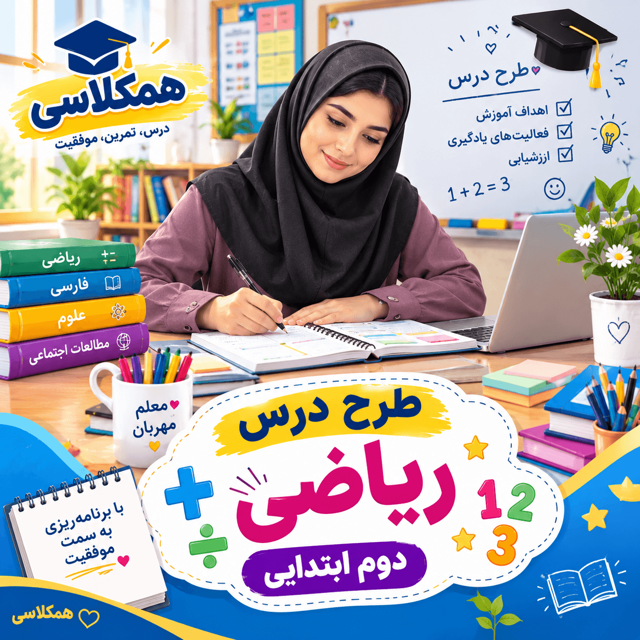 طرح درس روزانه ریاضی دوم ابتدایی – روابط بین اشکال ریاضی