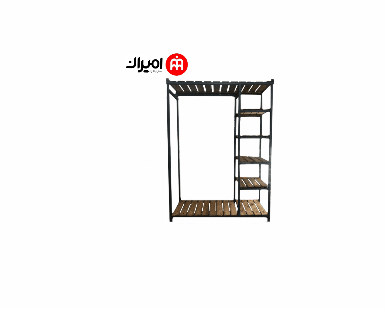رگال پروفیلی(قوطی25)چوبی بغل طبقاتی مشکی — تصویر ۳