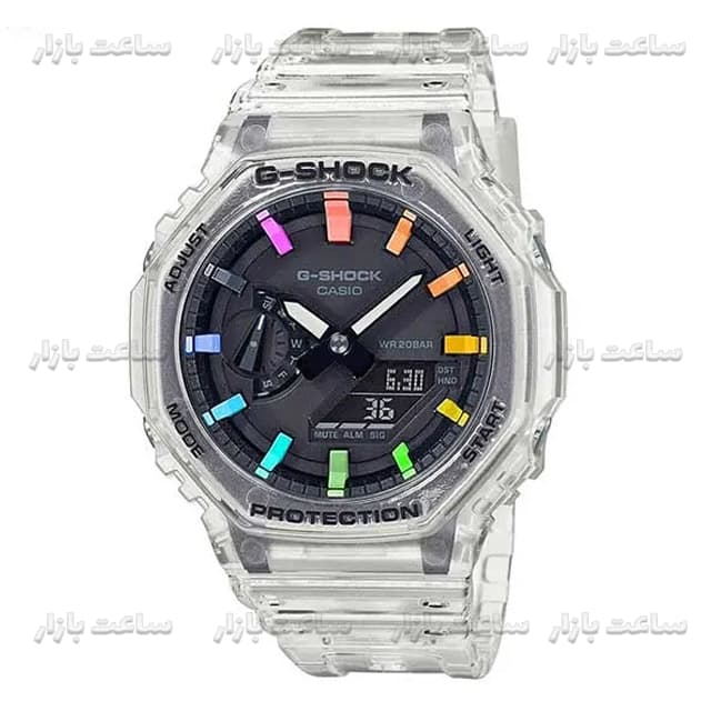 ساعت جی شاک شیشه ای ایندکس رنگی G-Shock