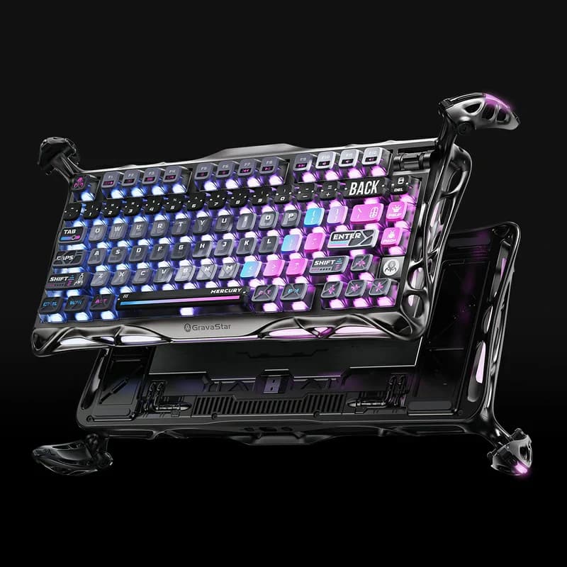 کیبورد برند GravaStar مدل Mercury K1 Pro – Cyberpunk — تصویر ۲