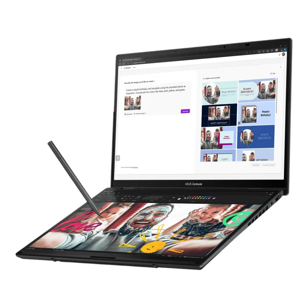لپ تاپ 14 اینچی دو نمایشگر لمسی ایسوس مدل Zenbook Duo UX8406CA Ultra 9-285H 32GB 2TB SSD Intel Arc 3K OLED — تصویر ۷