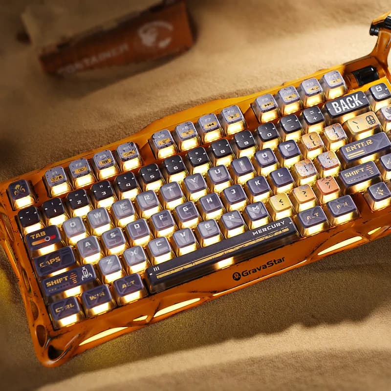 کیبورد گیمینگ گراواستار مدل GravaStar Mercury K1 Pro Special Edition – Battle-Worn Yellow — تصویر ۷
