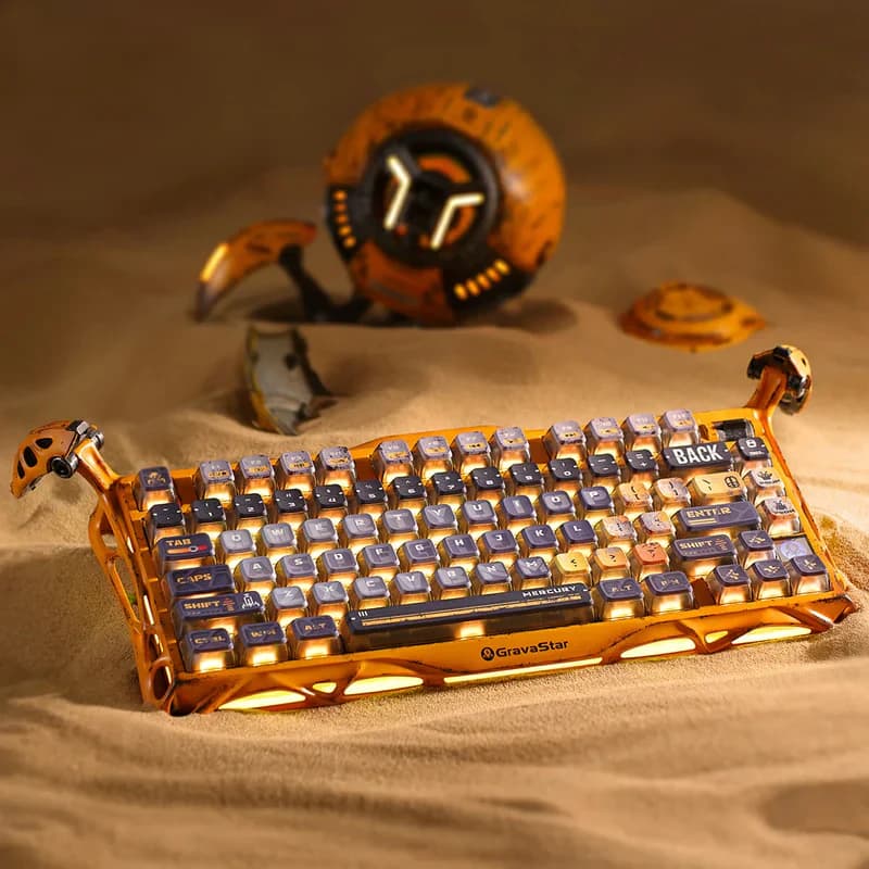 کیبورد گیمینگ گراواستار مدل GravaStar Mercury K1 Pro Special Edition – Battle-Worn Yellow — تصویر ۴