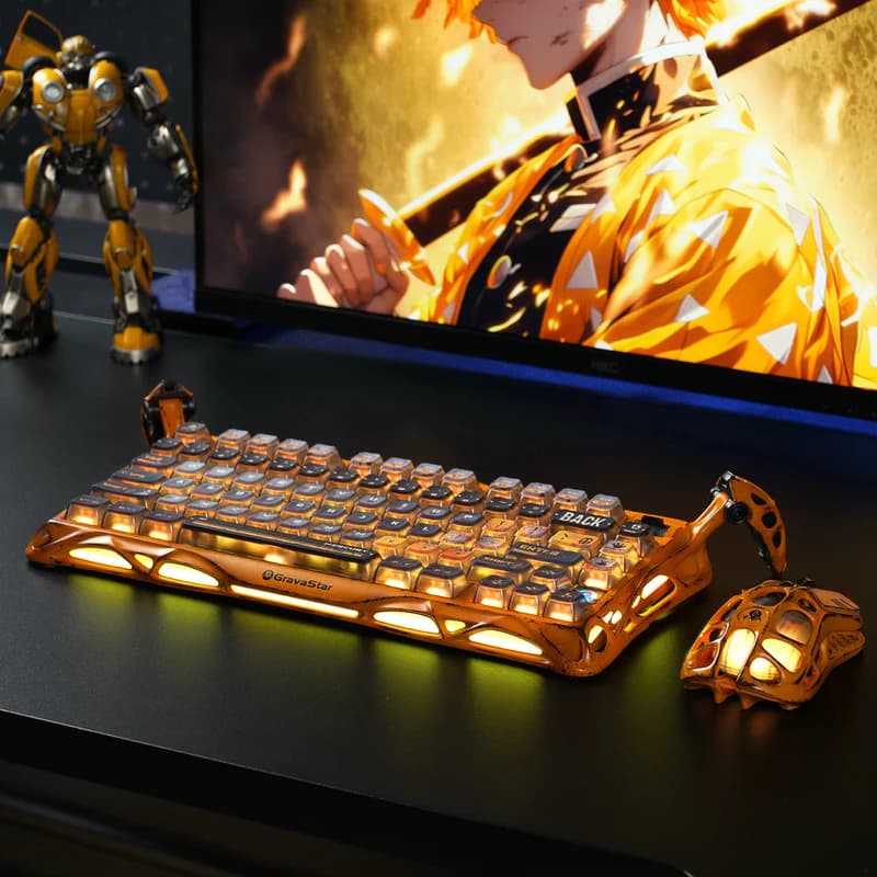 کیبورد گیمینگ گراواستار مدل GravaStar Mercury K1 Pro Special Edition – Battle-Worn Yellow — تصویر ۵