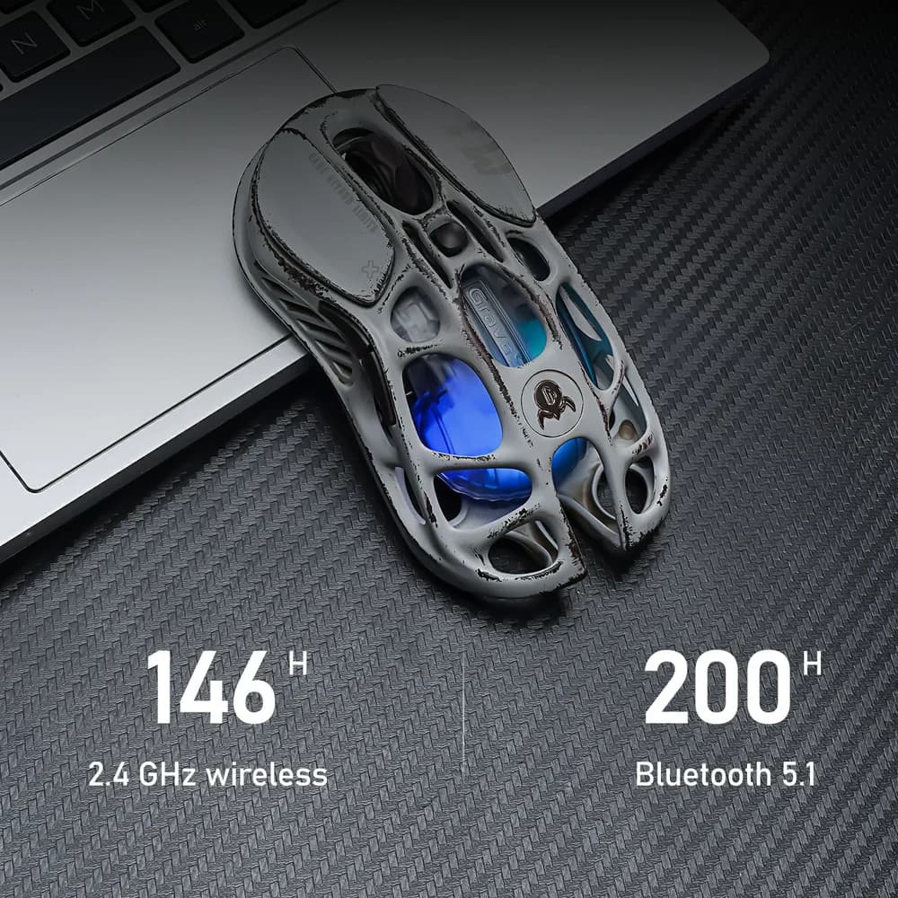 ماوس گیمینگ بی‌سیم GravaStar Mercury M1 Pro – (با دانگل 4K) — تصویر ۶