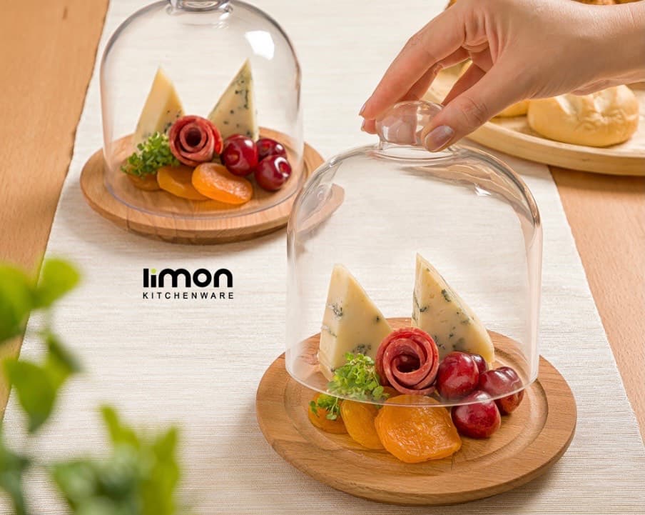ظرف سرو پنیر صفحه چوبی