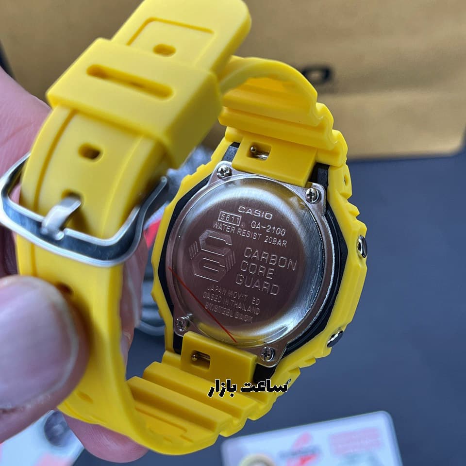 ساعت جی شاک زرد G-Shock ga2100 YDC01 — تصویر ۴