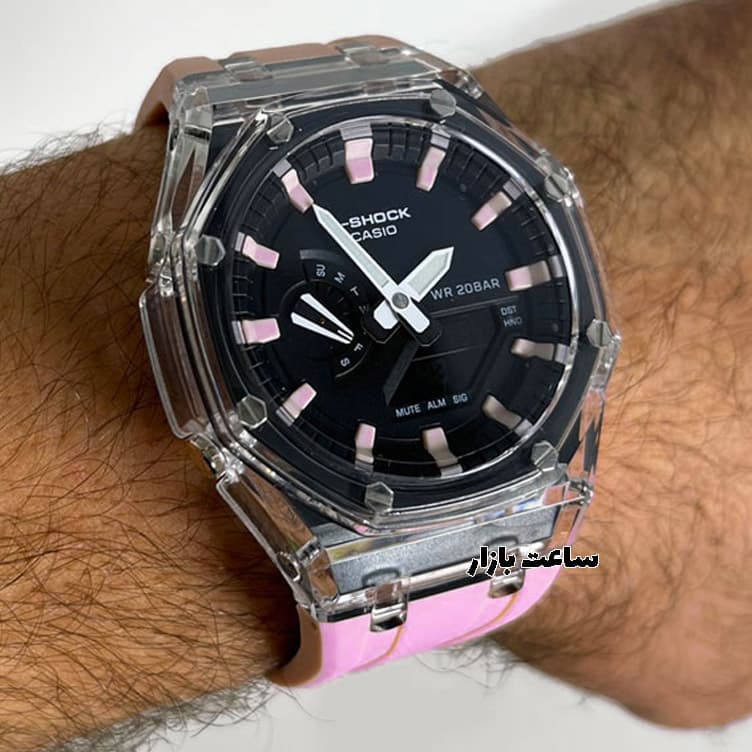 ساعت جی شاک صورتی G-Shock ga2100 Pap01 — تصویر ۴