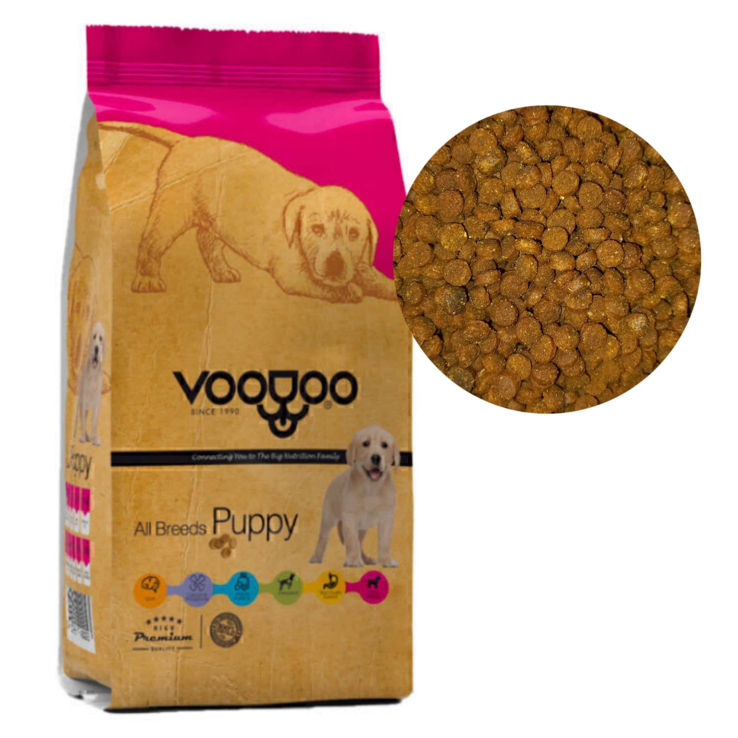 غذای خشک توله سگ وودو VooDoo Puppy وزن 1 کیلویی فله