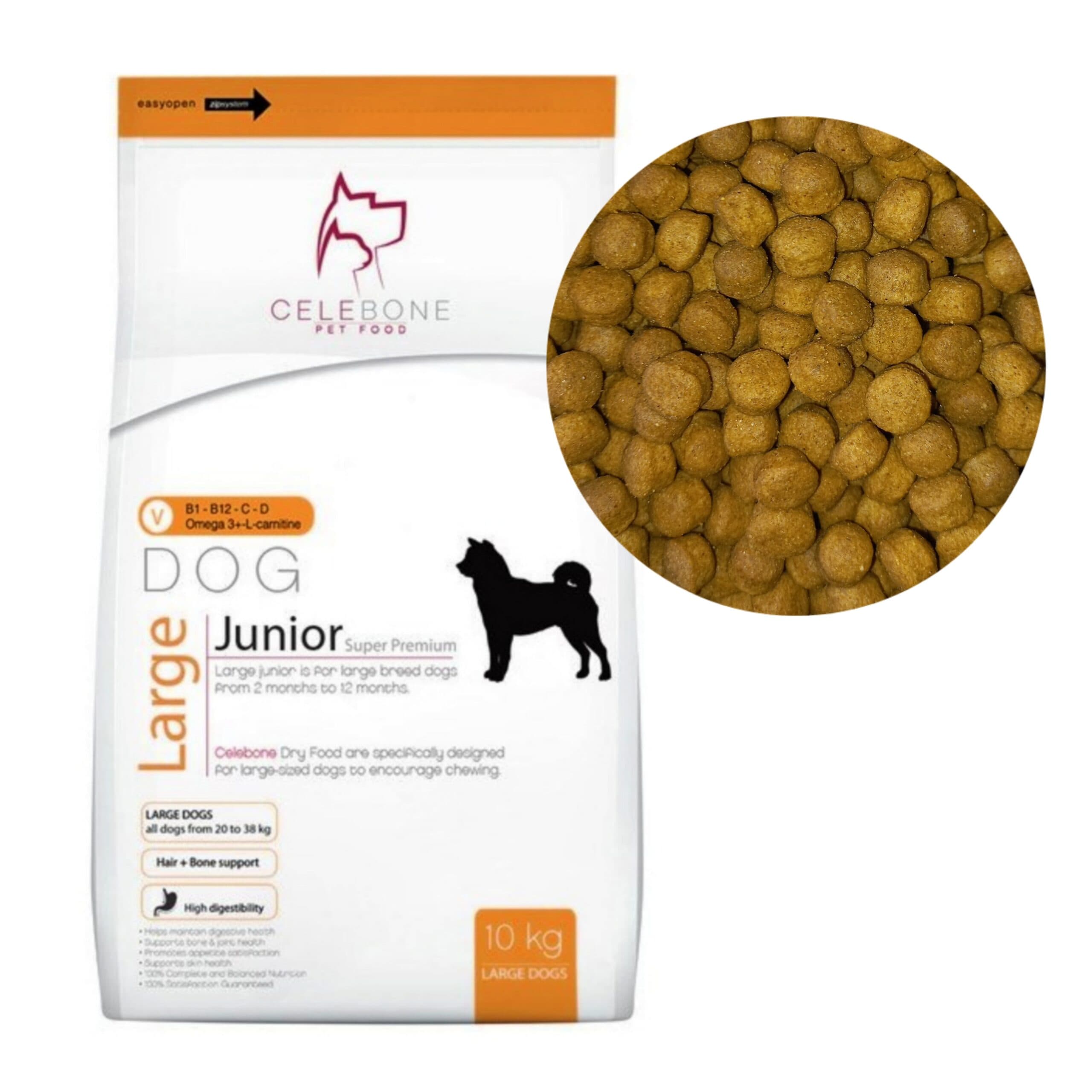 غذای خشک سگ جونیور نژاد بزرگ سلبن Celebone Large Junior وزن 1 کیلویی فله