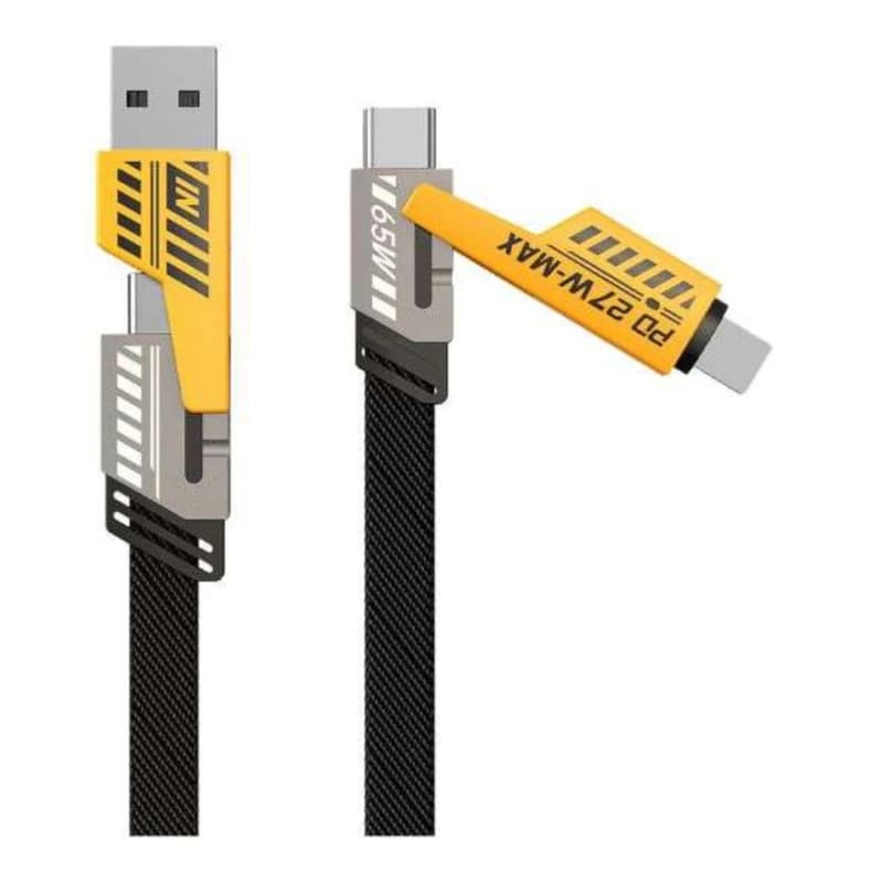 کابل تبدیل USB/USB-C به لایتنینگ/USB-C اچ تی ام مدل 4in1 طول 1.2 متر کدB21743 — تصویر ۳