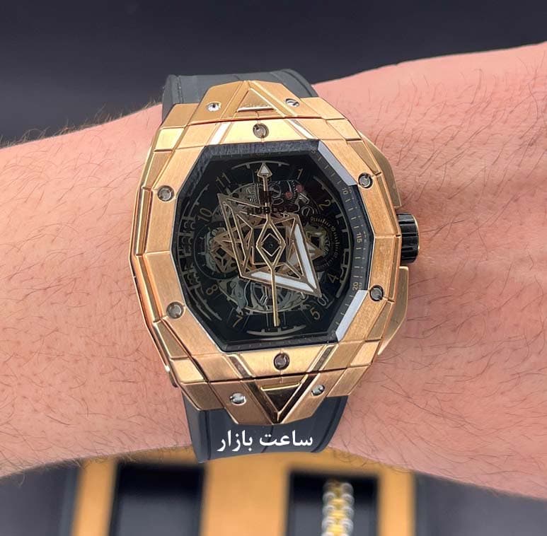 ساعت هابلوت رزگلد مردانه Hublot RoseGold Spirit of Big Bang Sang Bleu — تصویر ۳