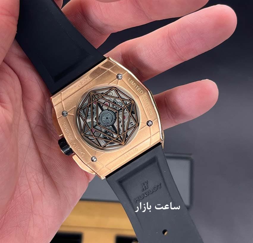 ساعت هابلوت رزگلد مردانه Hublot RoseGold Spirit of Big Bang Sang Bleu — تصویر ۵