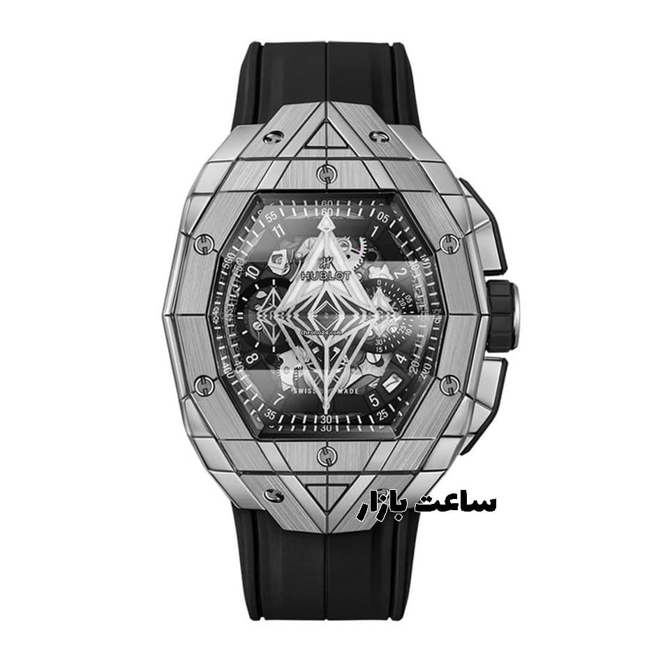 ساعت مردانه هابلوت سیلور Hublot Spirit of Big Bang Sang Bleu