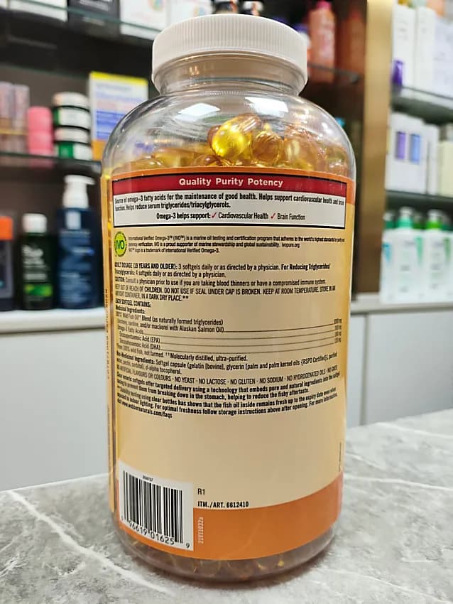 مکمل روغن ماهی ترکیبی blend کرکلند 1000 میلی گرم اصل — تصویر ۶