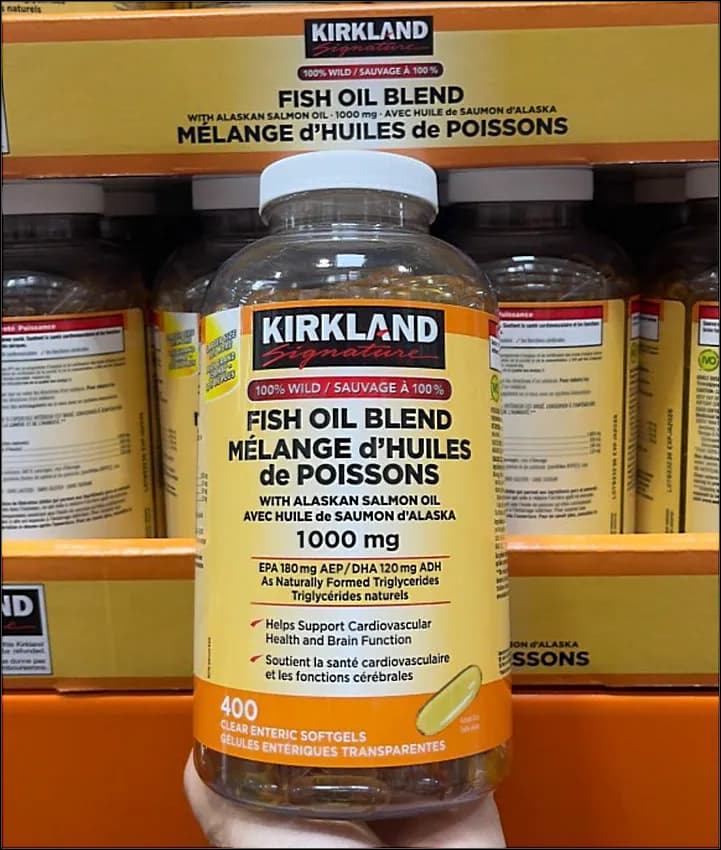 مکمل روغن ماهی ترکیبی blend کرکلند 1000 میلی گرم اصل — تصویر ۴