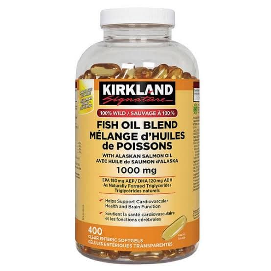 مکمل روغن ماهی ترکیبی blend کرکلند 1000 میلی گرم اصل