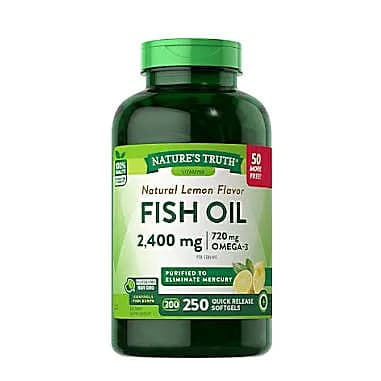 مکمل امگا 3 نیچرز تروث 2400 میلی گرم با طعم لیمو اصل