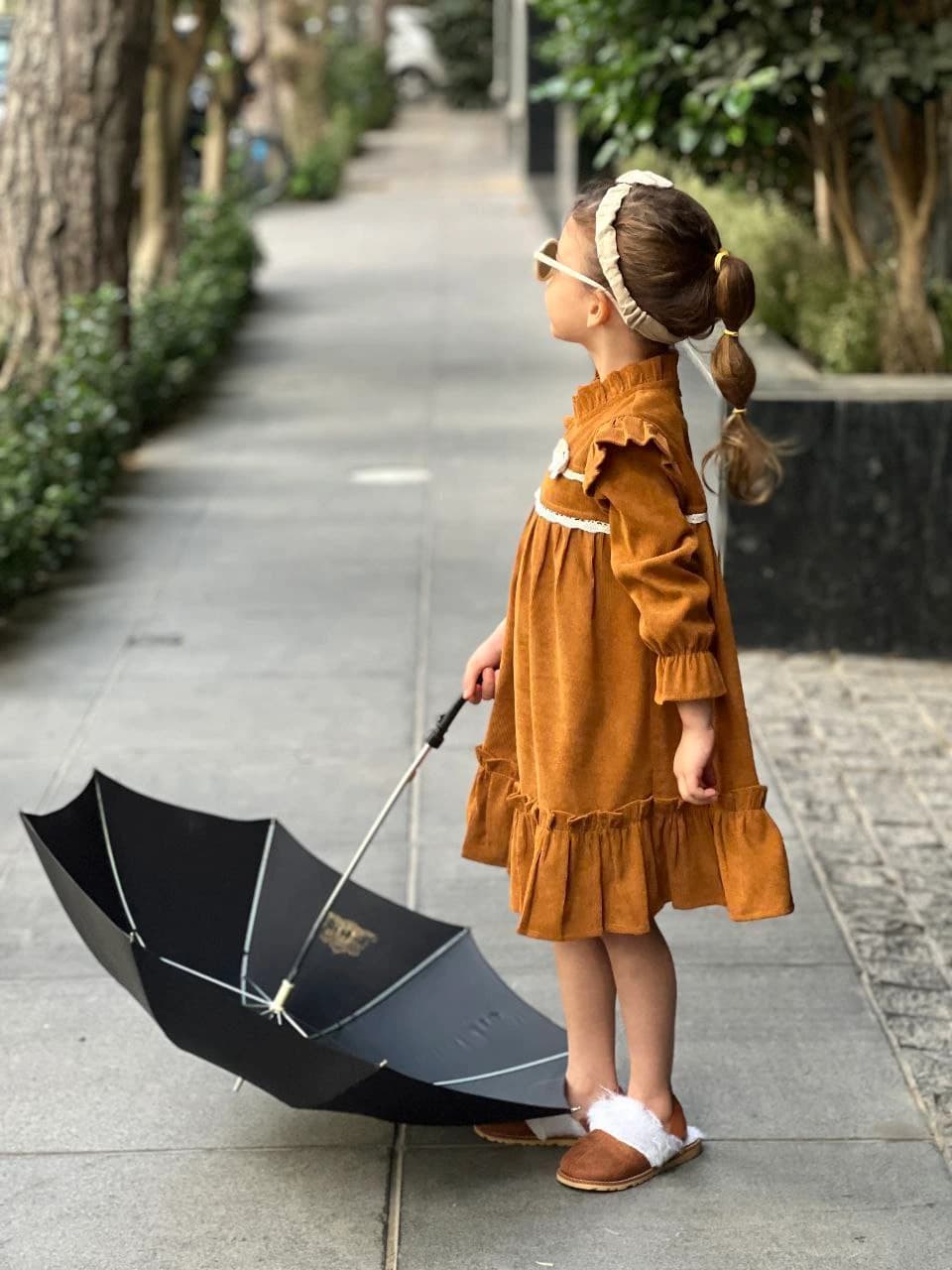 پیراهن مخمل کبریتی پروا — تصویر ۴