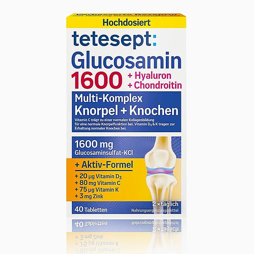 مکمل گلوکوزامین 1650 تتسپت آلمان 40 عددی اصل — تصویر ۲
