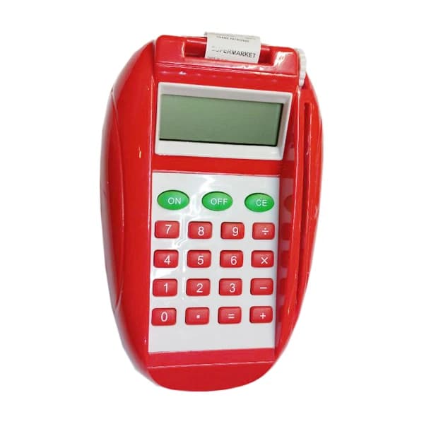 اسباب بازی صندوق فروشگاهی مدل دستگاه کارت خوان ماشین حسابی کد B21700 — تصویر ۳