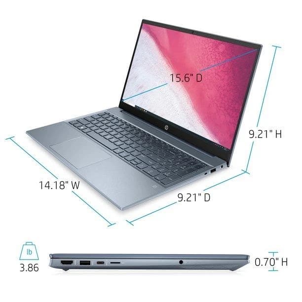 لپ تاپ اچ پی 15.6 اینچی مدل HP Pavilion 15-EH1070WM-B AMD Ryzen 7 5700U 8GB 512GB SSD AMD Radeon — تصویر ۶