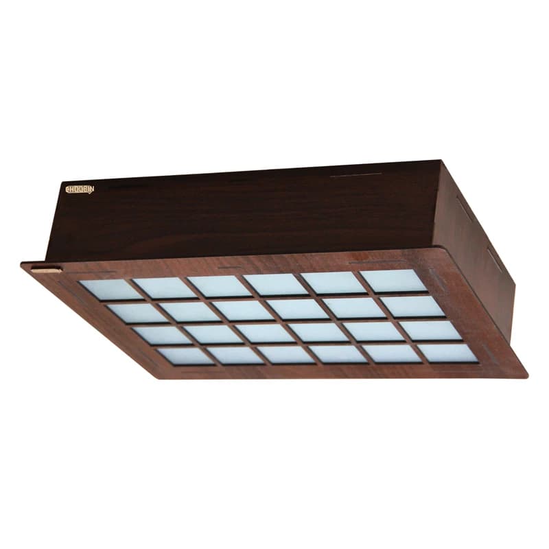 چراغ سقفی چوبین کد B21689 — تصویر ۲
