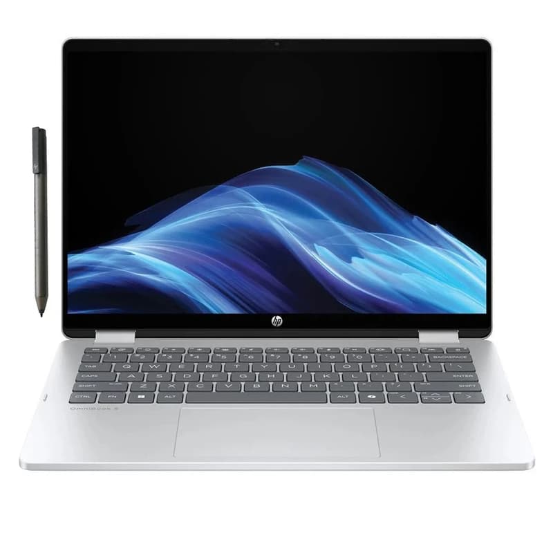 لپ تاپ 14 اینچی اچ‌ پی مدل OmniBook 5 Flip 14-fp0023dx Core 7 150 16GB LPDDR5 5200MHz 512GB SSD Touch Backlit W- با قلم اورجینال — تصویر ۲