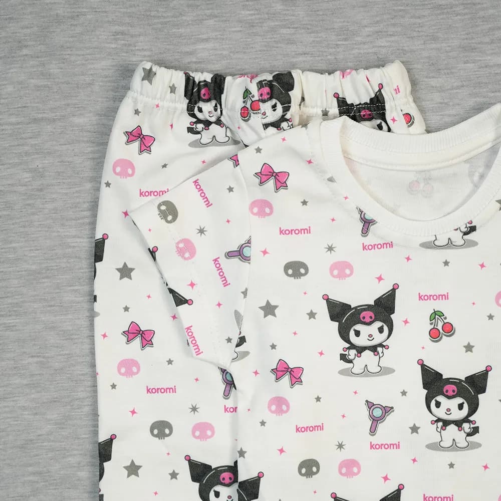 ست آستین کوتاه و شلوار بچگانه کرومی شاد (عمده) | سپیدپوش — تصویر ۵