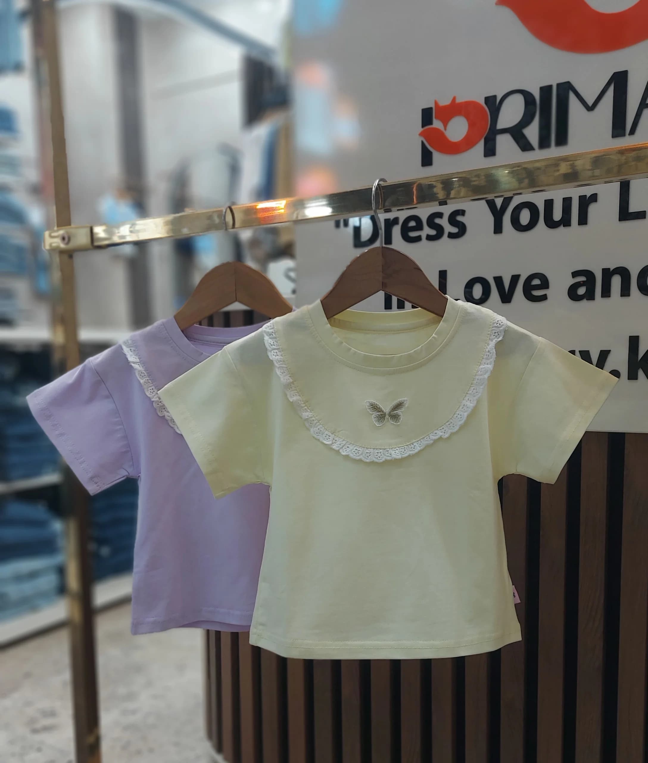 تیشرت دخترانه گیپور و پروانه — تصویر ۵
