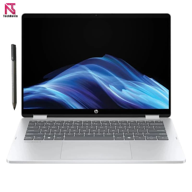 لپ تاپ 14 اینچی اچ‌ پی مدل OmniBook 5 Flip 14-fp0013dx Core 5 120U 8GB LPDDR5 512GB SSD Touch-Backlit W همراه با قلم اورجینال