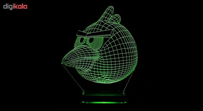 چراغ خواب سه بعدی نورا مدل Angry Birds کدB21589