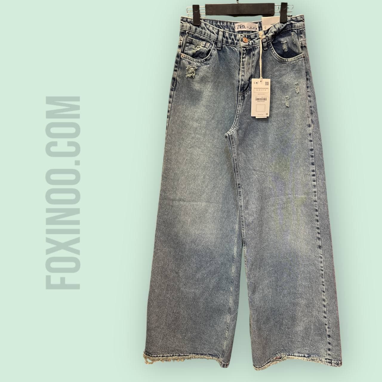 شلوار جین زنانه مدل اکسترا بگ زارا jeans bag style zara — تصویر ۲