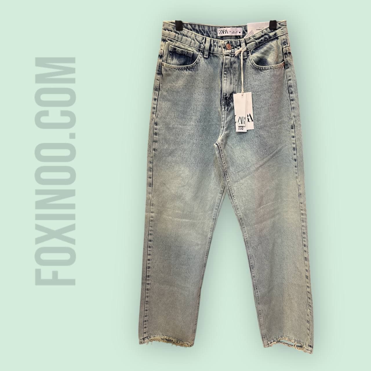جین زنانه مدل نیم بگ زارا 002 nim bag jeans pants