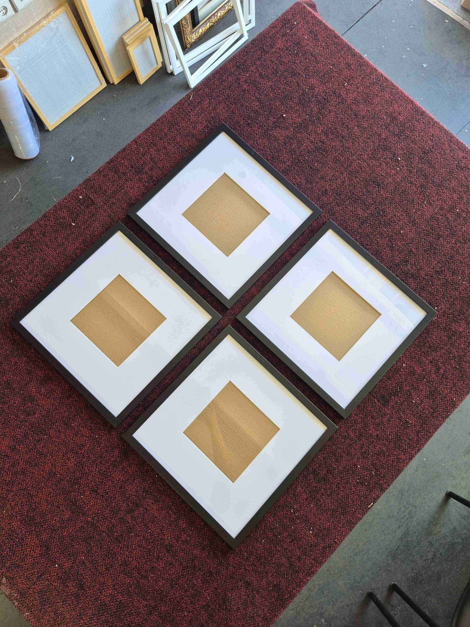 ست 8عددی قاب پاسپارتو 40×40 – مشکی کدB21581
