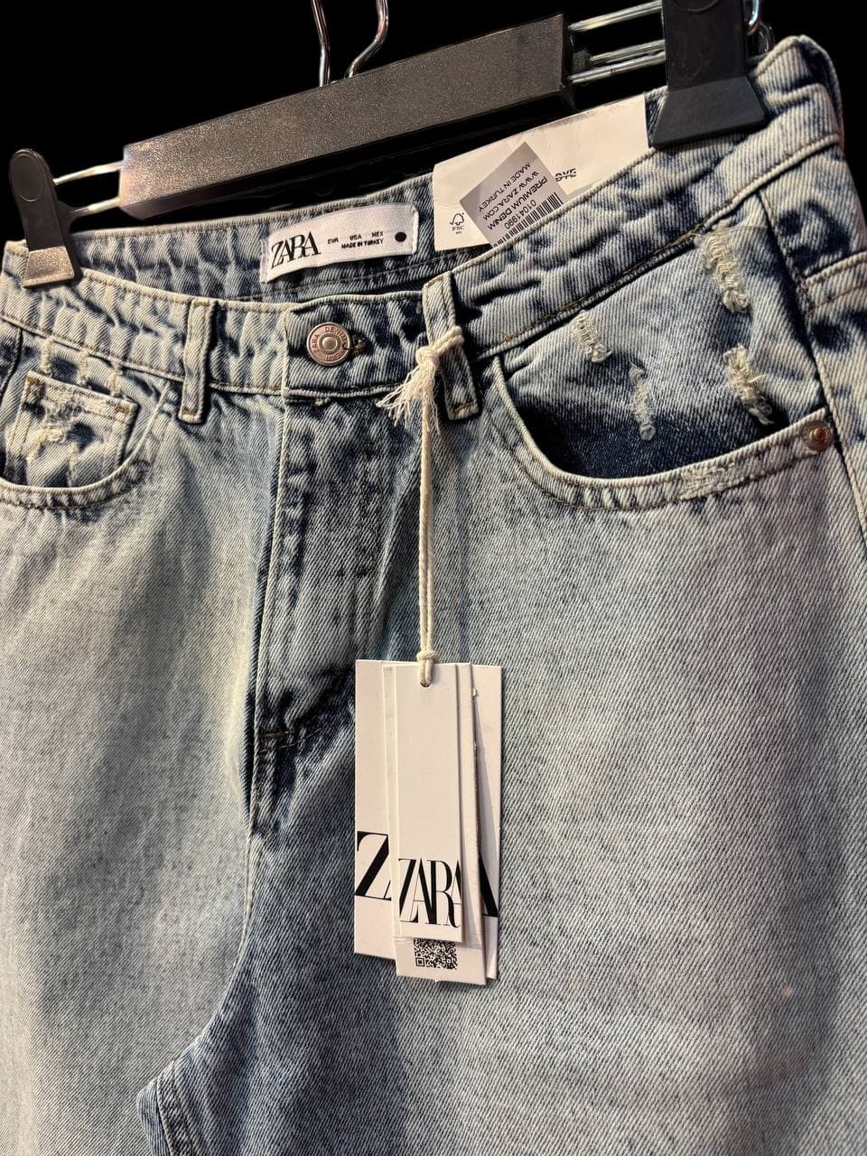 شلوار جین زنانه مدل نیم بگ زارا nim bag zara pants — تصویر ۳