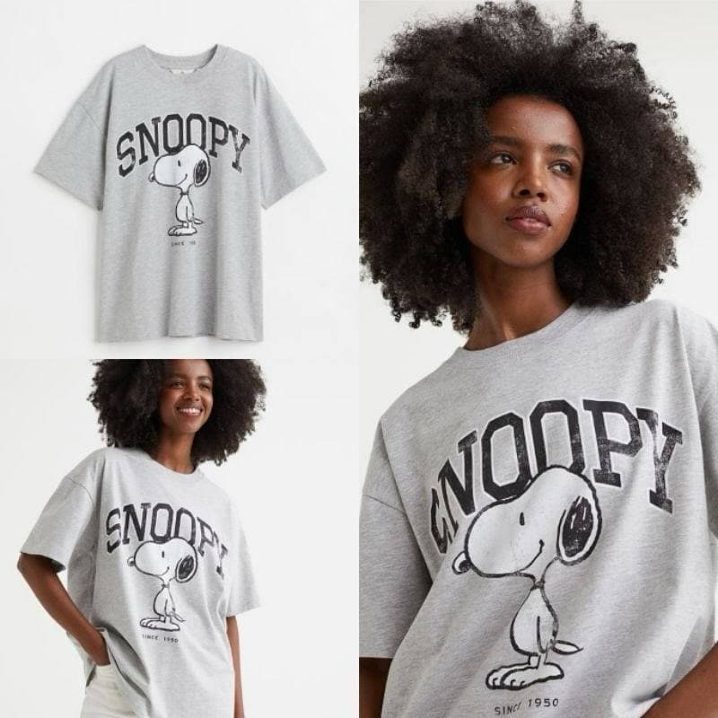 تیشرت تمام نخ برند H&M SNOOPY اسنوپی 10