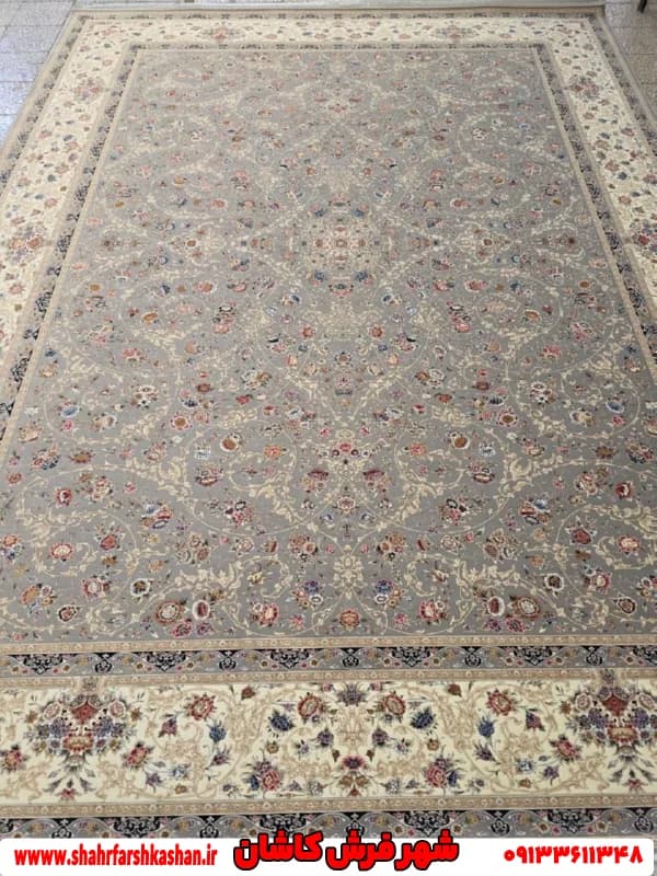 طرح لیلیوم فرش 1500 شانه گل افشان زمینه الماسی