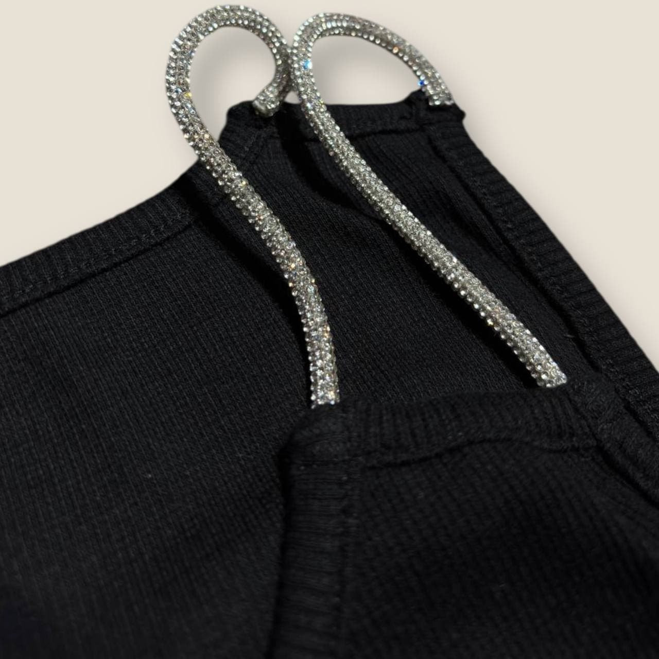 کراپ تاپ زارا بند نگین crop tap ZARA 10 — تصویر ۵