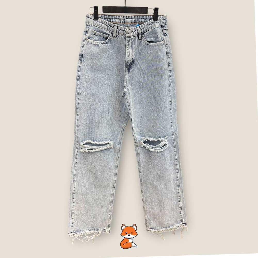 nim bag pants jeanas جین نیم بگ زاپ9556 — تصویر ۲